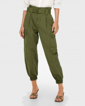 ONLY ΓΥΝΑΙΚΕΙΟ ΠΑΝΤΕΛΟΝΙ HIGHWAISTED CARGO TROUSERS - 15245368 - ΧΑΚΙ