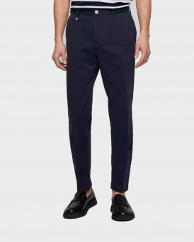 BOSS SLIM-FIT CHINOS IN STRETCH-COTTON SERGE - 50468850  - BLUE