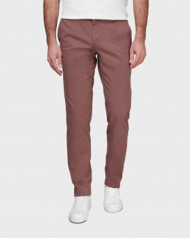 BOSS SLIM-FIT CHINOS IN STRETCH-COTTON SERGE - 50468850  - BRICK RED