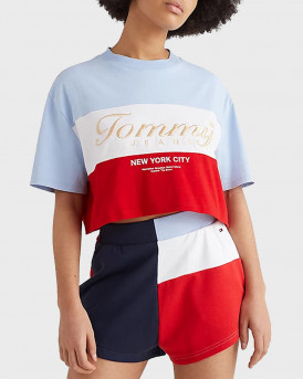 Tommy Jeans Archive Cropped T-Shirt - DW0DW13827 - ΣΙΕΛ