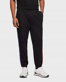 BOSS & NBA RELAXED-FIT TRACKSUIT BOTTOMS WITH COLLABORATIVE LOGO TAPE - 50474496  - ΜΑΥΡΟ