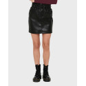 ONLY LEATHER LOOK SKIRT - 15206801 - ΜΑΥΡΟ