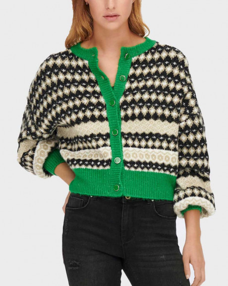 ONLY ΓΥΝΑΙΚΕΙΑ ΖΑΚΕΤΑ PATTERN KNITTED CARDIGAN - 15272591
