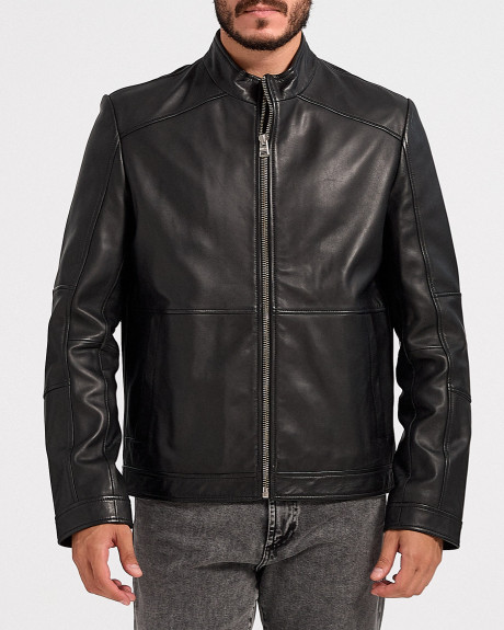 Hugo Men's Leather Jacket - 50455293 LOKIS