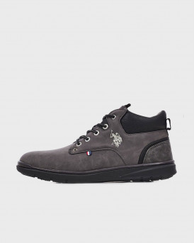 US POLO ASSN ΑΝΔΡΙΚΑ ΜΠΟΤΑΚΙΑ ECOleather - YGOR004 - ΑΝΘΡΑΚΙ