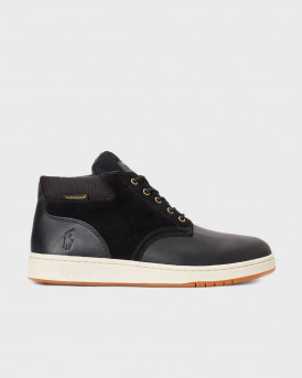POLO RALPH LAUREN ANΔΡΙΚΑ MΠΟΤΑΚΙΑ Waterproof Leather-Suede Trainer Boot - 809855863002 - ΜΑΥΡΟ