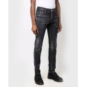 DQUARED2 BLACK KNEE PATCHES WASH COOL GUY JEANS - S71LB1046S30357 - ΜΑΥΡΟ
