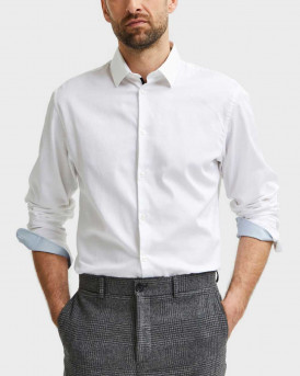 SELECTED FLEX PARK ΑΝΔΡΙΚΟ ΠΟΥΚΑΜΙΣΟ - 16077346 - ΑΣΠΡΟ