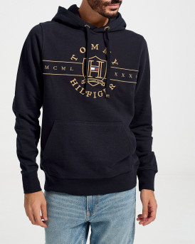TOMMY HILFIGER MEN'S HOODIE Icon Roundall - MW0MW25891 - BLUE