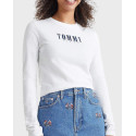 Tommy Jeans Γυναικεία Μπλούζα - DW0DW14379 - ΑΣΠΡΟ