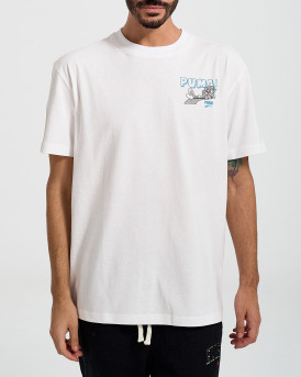 PUMA ΑΝΔΡΙΚΟ T-SHIRT Downtown Graphic Men's T-Shirt - 537163 - ΑΣΠΡΟ