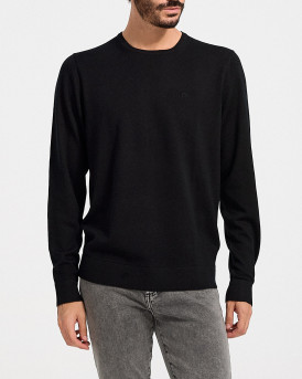 CALVIN KLEIN ΑΝΔΡΙΚΟ ΠΛΕΚΤΟ KNITWEAR CREW NECK SUPERIOR WOOL - κ10κ109474 - ΜΑΥΡΟ