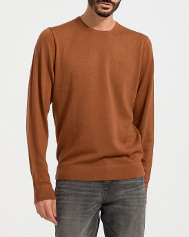 CALVIN KLEIN ΑΝΔΡΙΚΟ ΠΛΕΚΤΟ KNITWEAR CREW NECK SUPERIOR WOOL - κ10κ109474 - ΚΕΡΑΜΙΔΙ