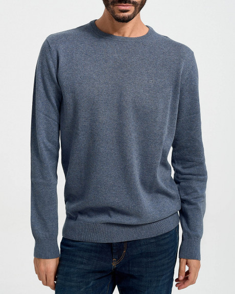 TOM TAILOR ΑΝΔΡΙΚΟ ΠΛΕΚΤΟ BASIC CREW NECK  - 1012819