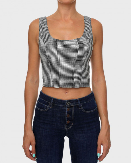 Guess Sleeveless Crop Top - W2YH09WEPH2