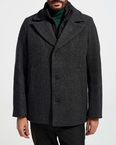 SUPERDRY ΑΝΔΡΙΚΟ ΠΑΛΤΟ PADDED Short Wool Coat - Μ5011386A