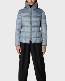 SAVE THE DUCK ΓΥΝΑΙΚΕΙΟ CORINNE PUFFER JACKET WITH TALL STANDING COLLAR - D30913W  - ΓΚΡΙ