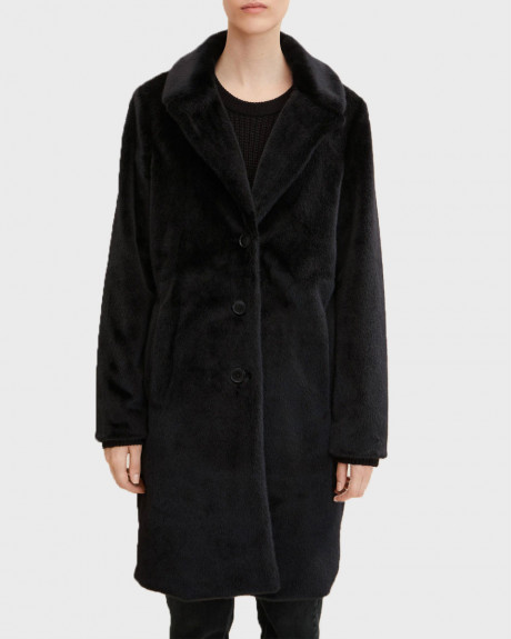 TOM TAILOR WOMEN'S COAT Mantel aus Kunstfell - 1033699
