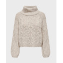 ONLY ΓΥΝΑΙΚΕΙΟ ΠΛΕΚΤΟ CHUNKY COWLNECK KNITTED PULLOVER - 15268011 - ΚΑΦΕ