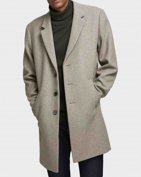 JACK & JONES ΜΑΛΛΙΝΟ ΑΝΔΡΙΚΟ ΠΑΛΤΟ - 12171374