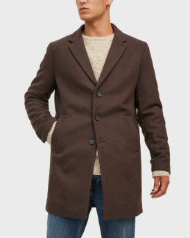 JACK & JONES ΜΑΛΛΙΝΟ ΑΝΔΡΙΚΟ ΠΑΛΤΟ - 12171374 - ΚΑΦΕ