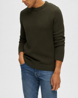 SELECTED ΑΝΔΡΙΚΗ ΜΠΛΟΥΖΑ LONG SLEEVED JUMPER - 16087945 - ΧΑΚΙ