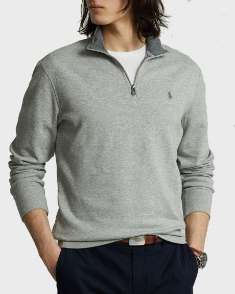 POLO RALPH LAUREN ΑΝΔΡΙΚΗ ΜΠΛΟΥΖΑ Luxury Jersey Quarter-Zip Pullover - 710812963002