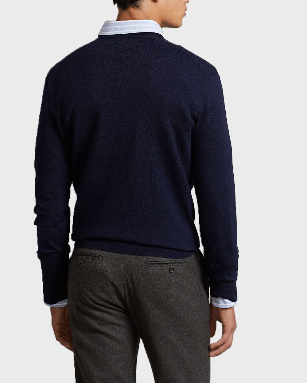 POLO RALPH LAUREN SLIM FIT WASHABLE WOOL V-NECK SWEATER