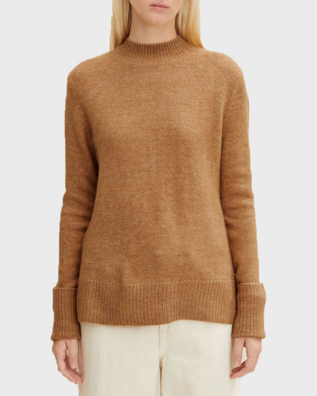 TOM TAILOR Knitted jumper with a stand-up collar  - 1033553