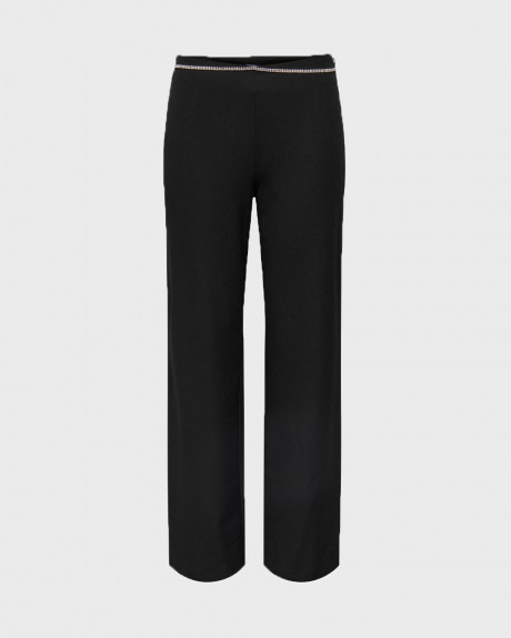 ONLY ΓΥΝΑΙΚΕΙΟ ΠΑΝΤΕΛΟΝΙ Tera highwaist simili chain straight trousers - 15275631