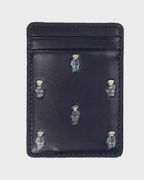 Polo Ralph Lauren Bear Leather Magnetic Card Case - 405877123001