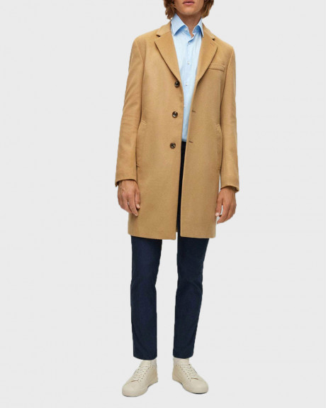BOSS ΑΝΔΡΙΚΟ ΠΑΛΤΟ SLIM-FIT COAT IN WOOL AND CASHMERE - 50479756 