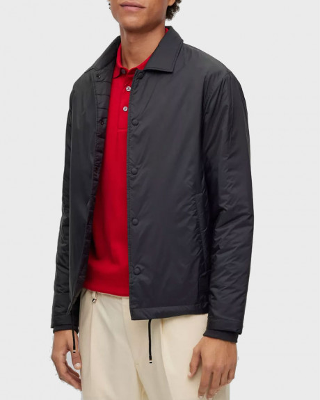 HUGO ΜΕΝ'S RELAXED-FIT PADDED OVERSHIRT WITH LOGO BADGE - 50496031 NASH