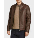 JACK & JONES P.U. JACKET CLASSIC BIKER - 12147218 - ΜΑΥΡΟ