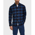 SELECTED ΜΕΝ'S FLANNEL SHIRT - 16074464 - BLACK