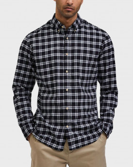 SELECTED ΜΕΝ'S FLANNEL SHIRT - 16074464 - BLACK