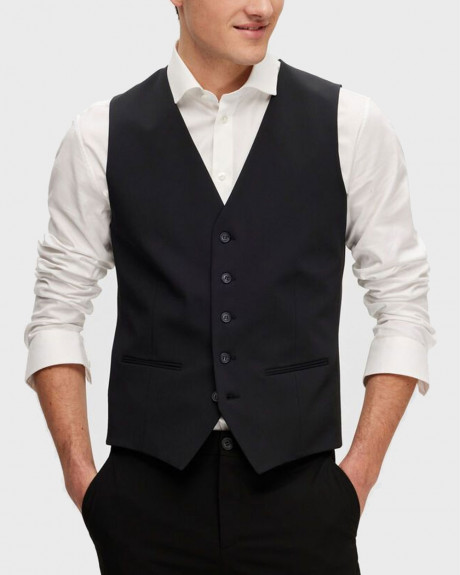 SELECTED ΑΝΔΡΙΚΟ ΓΙΛΕΚΟ WOVEN WAISTCOAT - 16089406