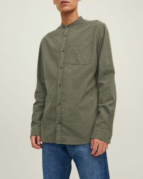 JACK & JONES TWILL  Mandarin collar twill Shirt  - 12209484