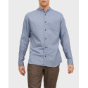 JACK & JONES TWILL  Mandarin collar twill Shirt  - 12209484 - LIGHT BLUE