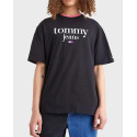 Tommy Hilfiger Ανδρικό T-shirt με Λογότυπο - DM0DM15002 - ΜΑΥΡΟ