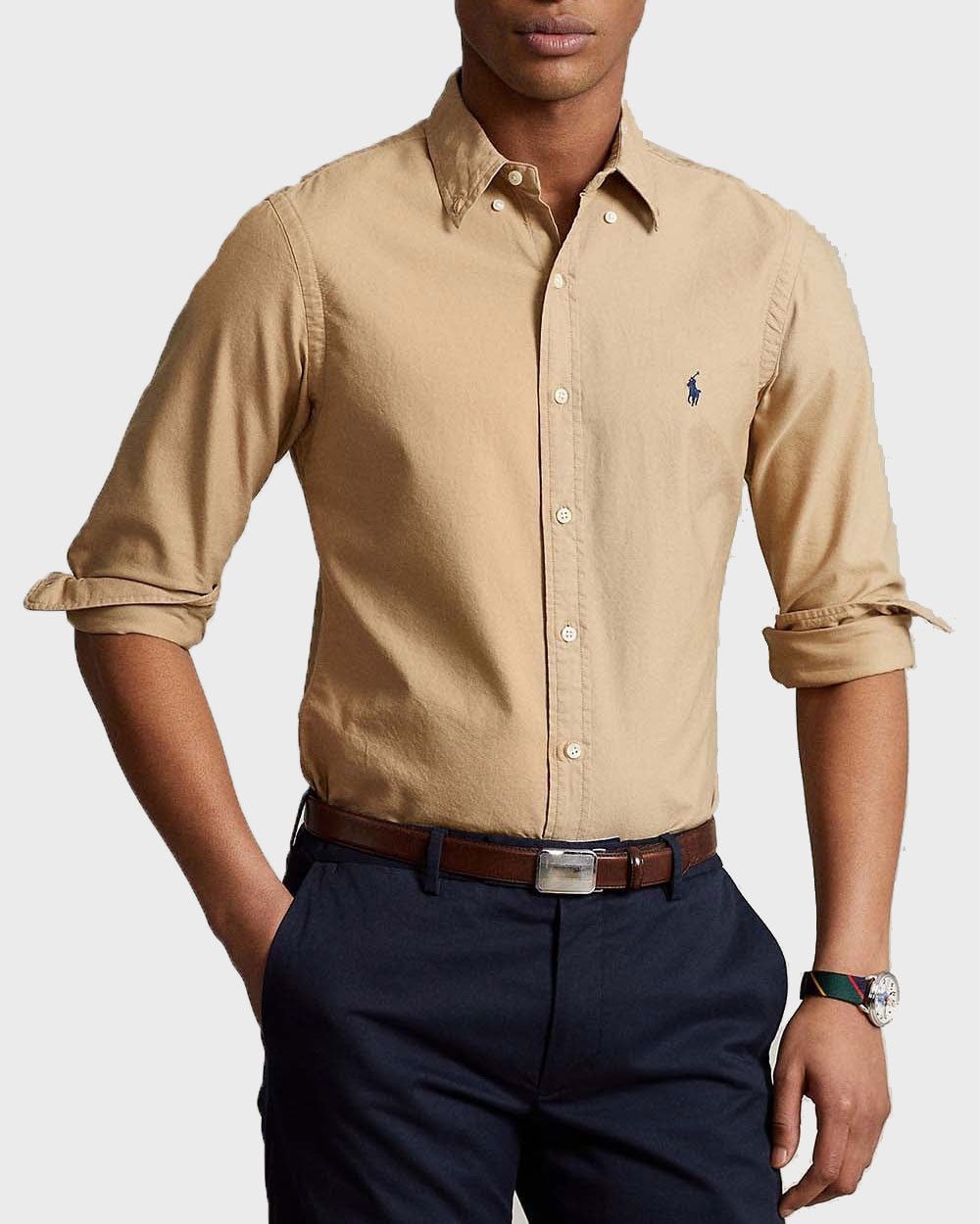 Polo Ralph Lauren Men's Long Sleeve Shirt Custom Fit Garment- 710805564006  