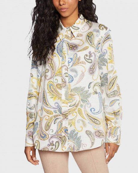 Guess Μακρυμάνικο Γυναικείο Φλοράλ Πουκάμισο - W3RH63WF662