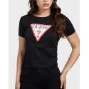 Guess Γυναικείο T-shirt With Triangle Logo - W1YI1BI3Z11 - ΜΑΥΡΟ