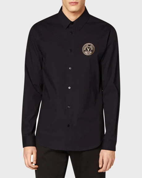 VERSACE ΑΝΔΡΙΚΟ ΠΟΥΚΑΜΙΣΟ CHEMISE VERSACE JEANS COUTURE NOIR - 73GAL2S7 73UP201