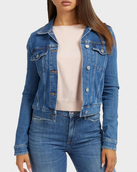 Guess Γυναικείο Τζην Μπουφάν Denim Jacket - W3RN01D4WF1