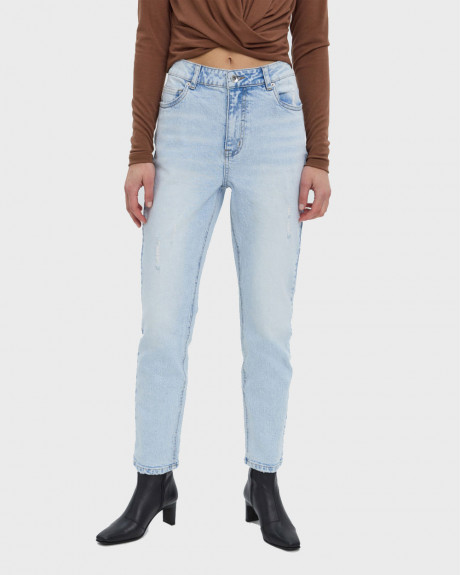VERO MODA ΓΥΝΑΙΚΕΙΟ ΤΖΗΝ STRAIGHT FIT HIGH RISE JEANS - 10258017