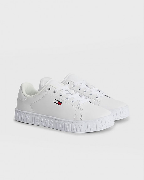 TOMMY HILFIGER ΓΥΝΑΙΚΕΙΑ SNEAKERS EMBOSSED LOGO CUPSOLE TRAINERS - EN0EN02042