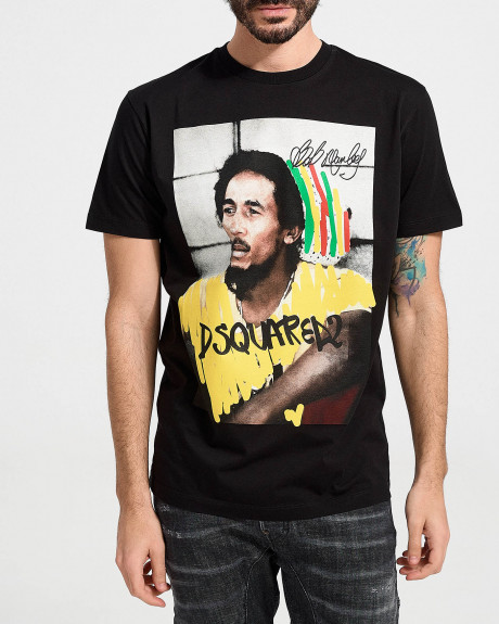 DSQUARED2 BOB MARLEY MEN'S T-SHIRT - S71GD1250S23009