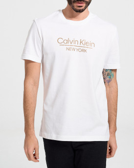 CALVIN KLEIN MEN'S T-SHIRT New York Logo - K10K110793 - WHITE