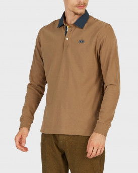 La Martina Ανδρικό Polo Shirt - UMP007 - ΚΑΦΕ